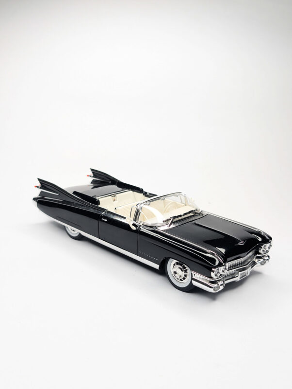 1959 Cadillac Eldorado diecast scale model car with realistic lights and detailed finish