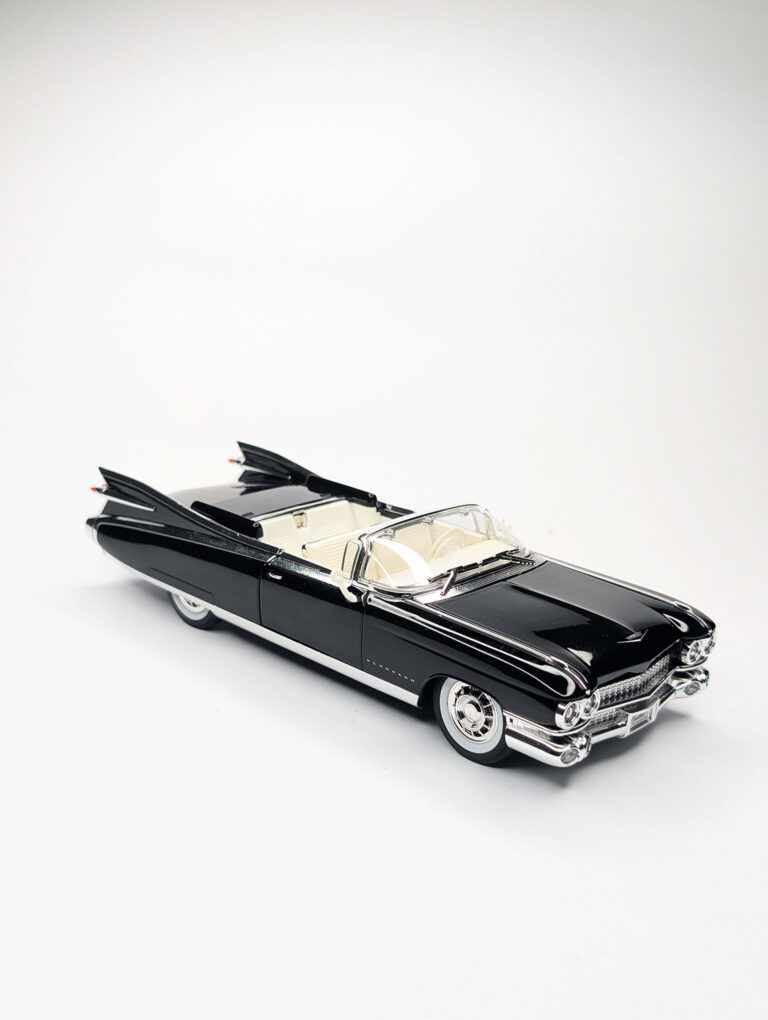 1959 Cadillac Eldorado diecast scale model car with realistic lights and detailed finish