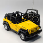 Jeep Wrangler (2-Door Off-Road SUV) diecast scale model car with realistic lights and detailed finish